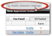 Modify  Selection Settings