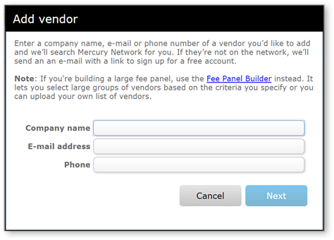 Add Appraiser to Fee Panel dialog