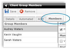 Members Tab