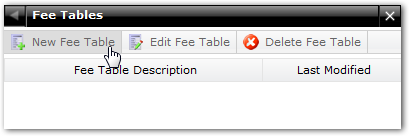 New Fee Table