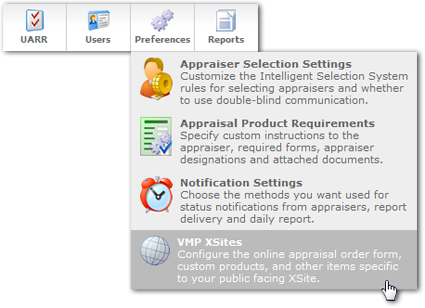 VMP XSites Preferences