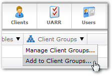 Add to Client Groups