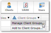 Manage Client Groups