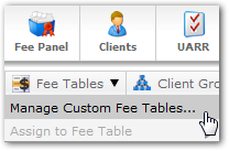 Manage Custom Fee Tables