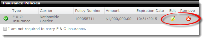 Edit or Delete Insurance Policies