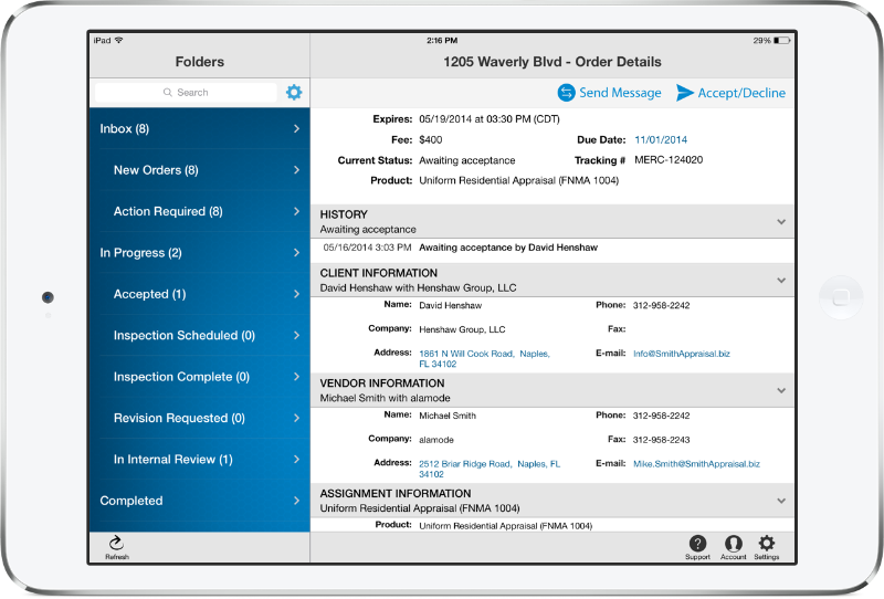 Orders View