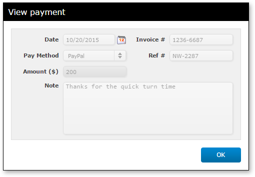 View payment