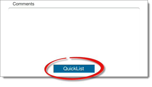 QuickList Tab