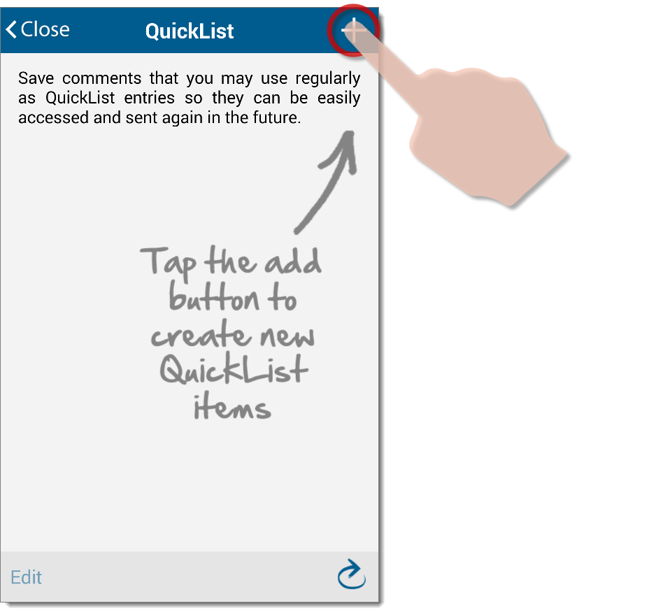 Add new QuickList Item