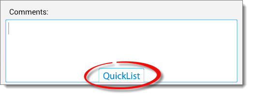 QuickList Tab