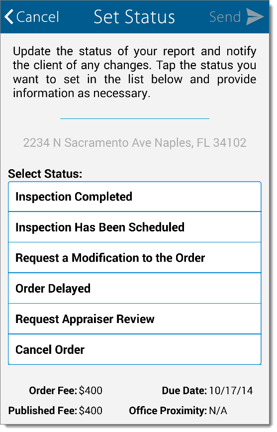 Set Order Status