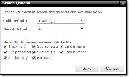 Search Options Search Options